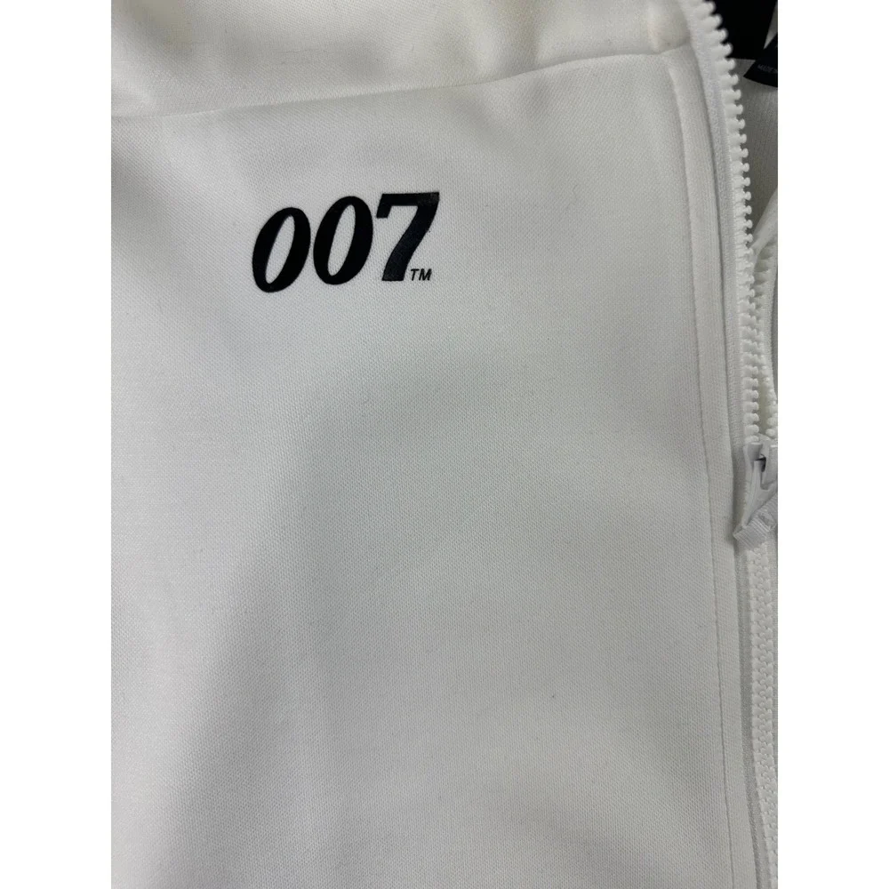 Adidas 007 James Bond Hoodie Men M 007 White Gun Barrel Graphic Full Zip‎ Jacket